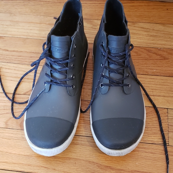 Tretorn Shoes - Tretorn Women's Gray and Black Waterproof High-Top Boots